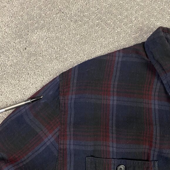 Ralph Lauren Denim & Supply Flannel Shirt Men's XXL Plaid Black Red Button Down - Picture 9 of 15